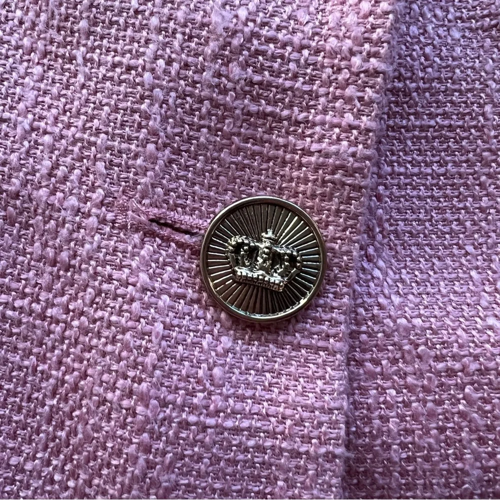 Upcycled Pink Tweed Cropped Blazer